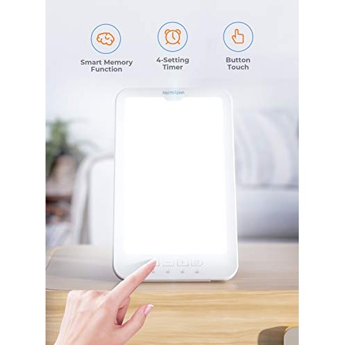 Light Therapy Lamp, HeimVision UV-Free 10000 Lux Happy Light, Tou...