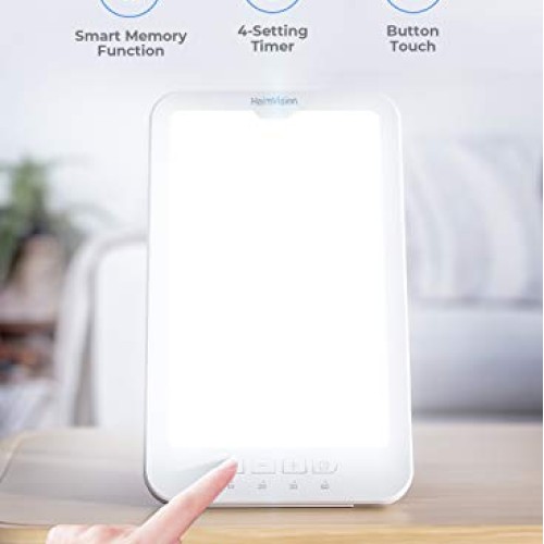 Light Therapy Lamp, HeimVision UV-Free 10000 Lux Happy Light, Tou...