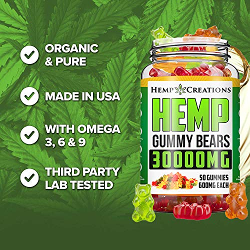 Stress Relief Hēmp Gummies 30000mg for Pain Relief All Natural An...