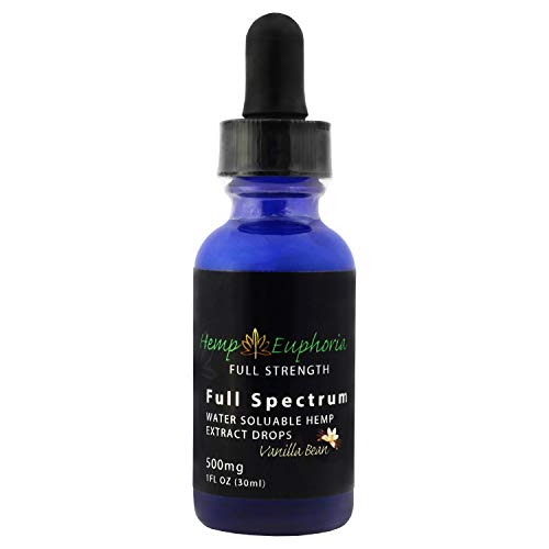 Hemp Extract Vanilla Bean Flavor 500 MG - Water Soluble Based for...