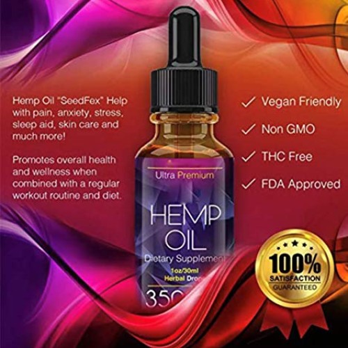 Hemp Oil for Pain Relief Anxiety Sleep Mood & Stress Relief -3500...