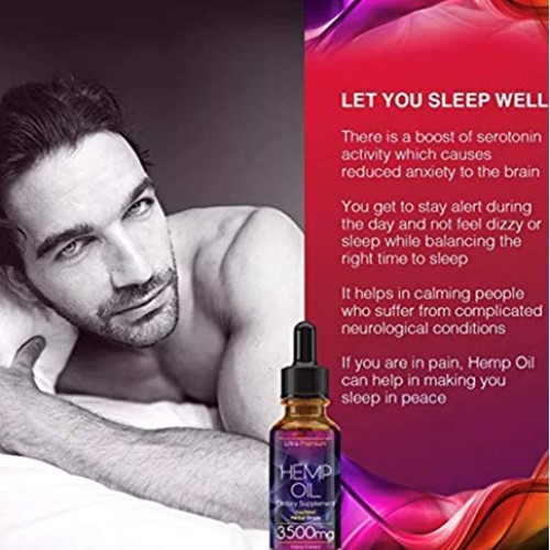 Hemp Oil for Pain Relief Anxiety Sleep Mood & Stress Relief -3500...