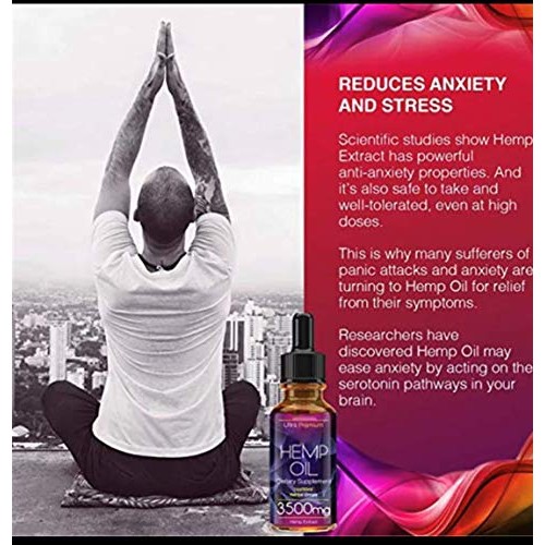 Hemp Oil for Pain Relief Anxiety Sleep Mood & Stress Relief -3500...