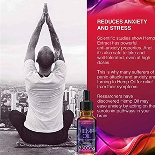 Hemp Oil for Pain Relief Anxiety Sleep Mood & Stress Relief -3500...