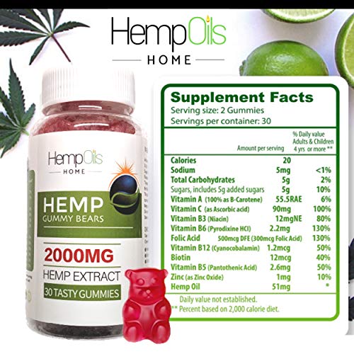 Best Hemp Gummies - 2000mg - 30 ct.- Organic Hemp Infused - 100% ...