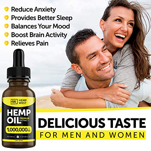 Hemp Oil 1,000,000 for Pain & Anxiety Relief – Sleep Support – Or...