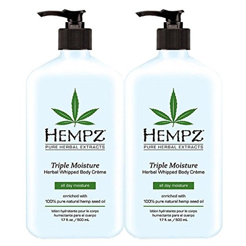2 BOTTLES OF Hempz Herbal Moisturizer Triple Moisture 17 oz NEW 2014