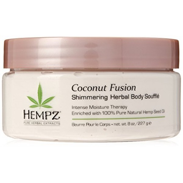 Hempz Coconut Fusion Herbal Shimmering Body Souffle, 8 oz. - Mois...