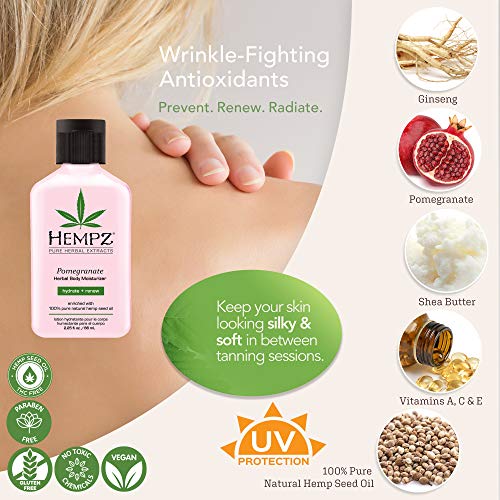 Hempz Pomegranate Herbal Body Moisturizer 2.25 oz.- Paraben-Free ...