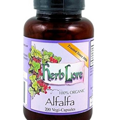 Herb Lore Alfalfa - 200 Alfalfa Capsules - All Natural Vegan Alfa...