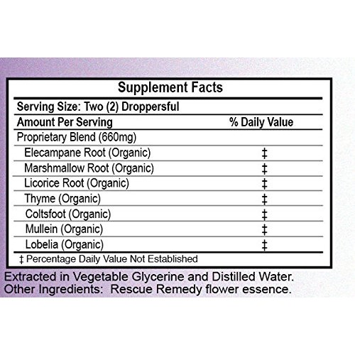 Herb Lore Quiet Cough Tincture 4 fl oz - Alcohol Free - Dry Cough...