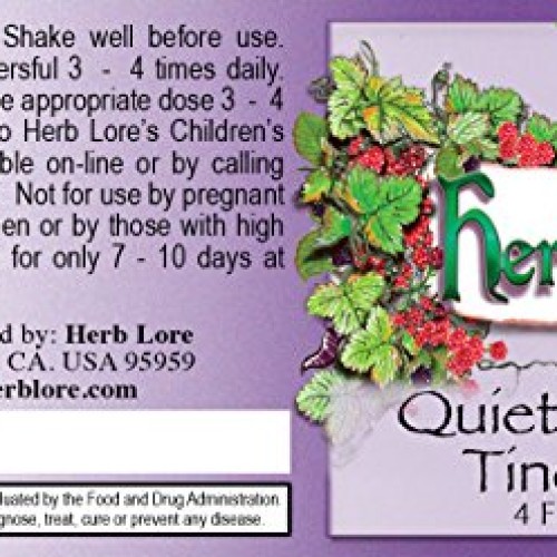 Herb Lore Quiet Cough Tincture 4 fl oz - Alcohol Free - Dry Cough...