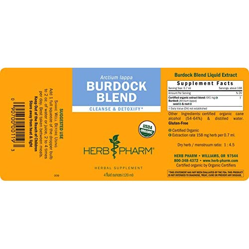 Herb Pharm Burdock Blend Liquid Extract to Support Cleansing & De...