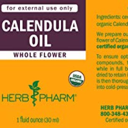Herb Pharm Certified Organic Calendula Oil - 1 Ounce
