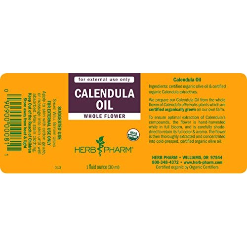 Herb Pharm Certified Organic Calendula Oil - 1 Ounce