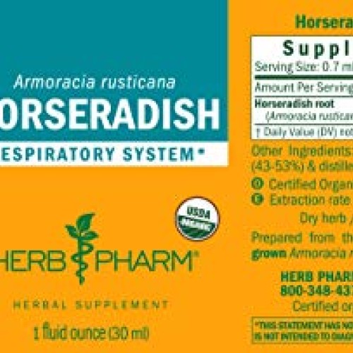 Herb Pharm Certified Organic Horseradish Liquid Extract for Respi...