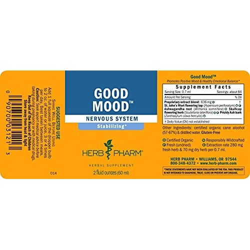 Herb Pharm Good Mood Liquid Herbal Formula with St. Johns Wort f...