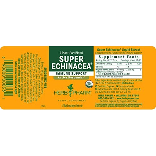 Herb Pharm - Immune Support - Super Echinacea, 1 fl oz 30 ml P...
