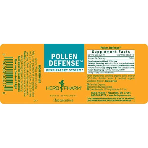 Herb Pharm Pollen Defense Liquid Herbal Formula for Respiratory S...