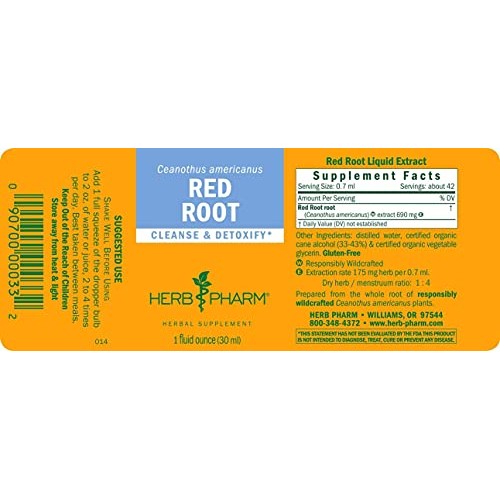 Herb Pharm Red Root Liquid Extract for Cleansing and Detoxifying ...