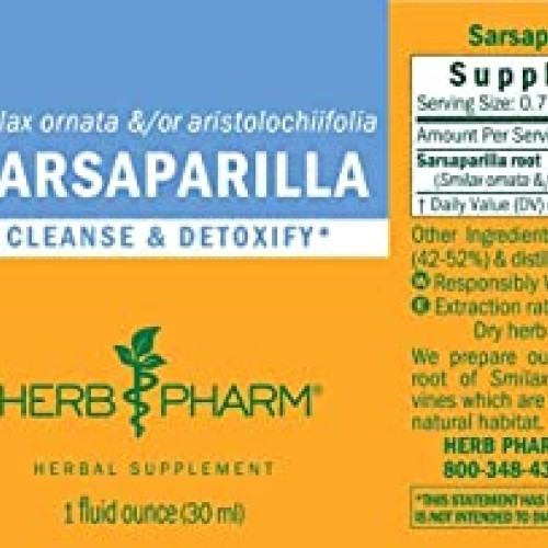 Herb Pharm Sarsaparilla Liquid Extract for Cleansing and Detoxifi...