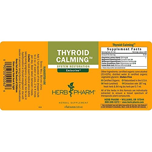 Herb Pharm Thyroid Calming Herbal Formula for Endocrine System Su...