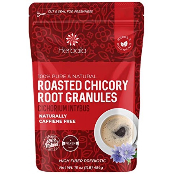 Chicory Root Roasted Granules, 1 Pound, Chicory Coffee Inulin, P...
