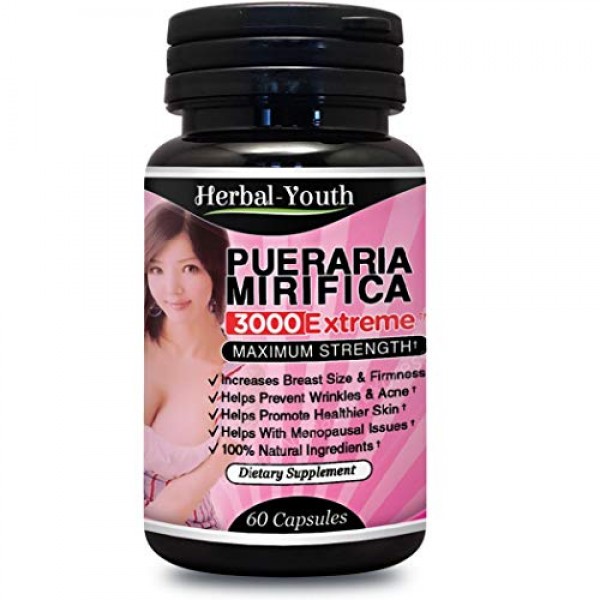 Natural Pueraria Mirifica Daily 1000 Milligram - Breast Enhanceme...