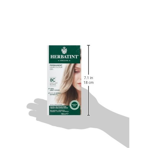 Herbatint 150 ml Number 8C Light Ash Blonde Permanent Herbal Hair...