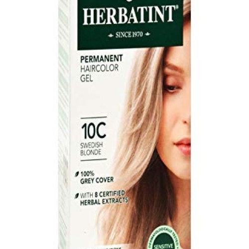 Permanent Herbal Haircolor Gel 10C Swedish Blonde 1 Box
