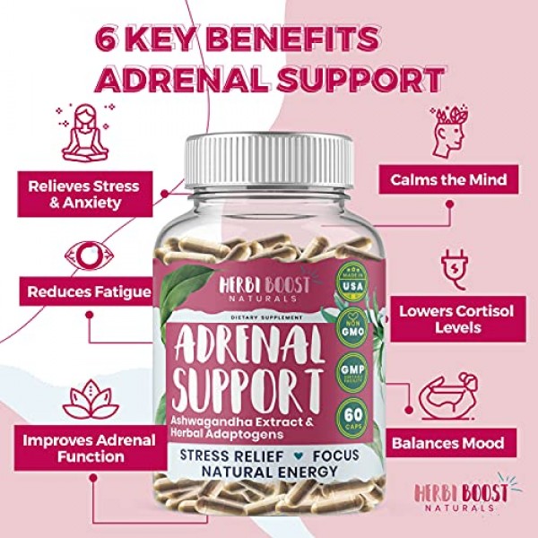 Adrenal Support Supplements & Cortisol Manager [1300mg] Natural A...