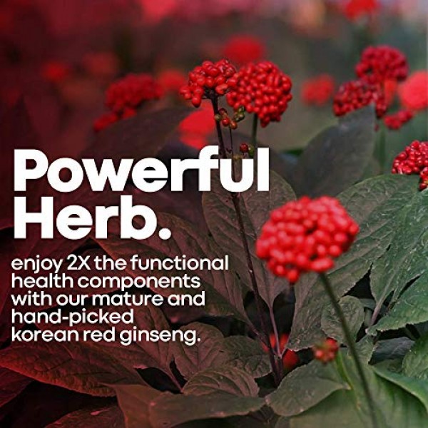 High Strength Korean Red Panax Ginseng Capsules 1500 mg Supplemen...