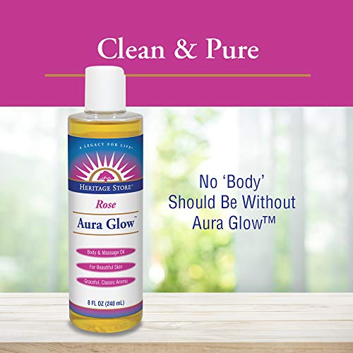 Heritage Store Aura Glow, Rose | Body & Massage Oil | For Beautif...