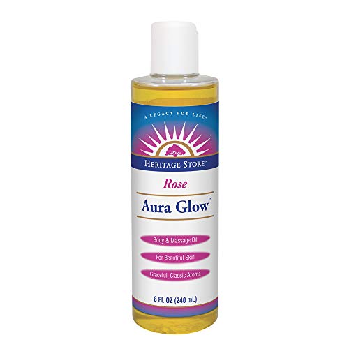 Heritage Store Aura Glow, Rose | Body & Massage Oil | For Beautif...