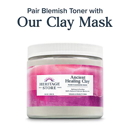 Heritage Store Blemish Toner Acne Treatment | 2% Salicylic Acid, ...