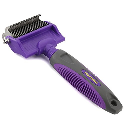 Dematting Comb with Double Sided Professional Rake By Hertzko - S...