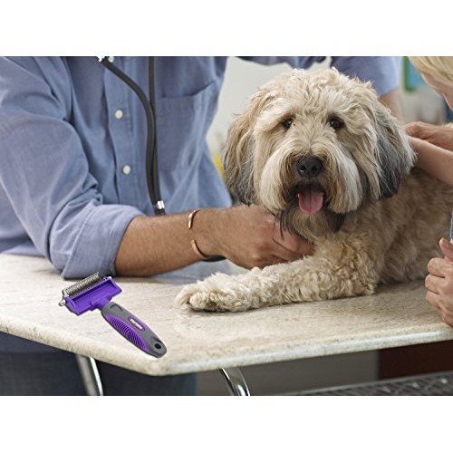 Dematting Comb with Double Sided Professional Rake By Hertzko - S...