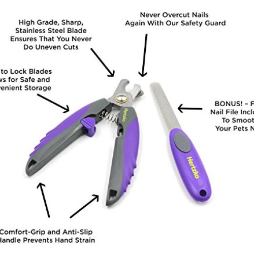 Dog Nail clippers for Large Dogs By Hertzko, Cat Nail Clipper wit...