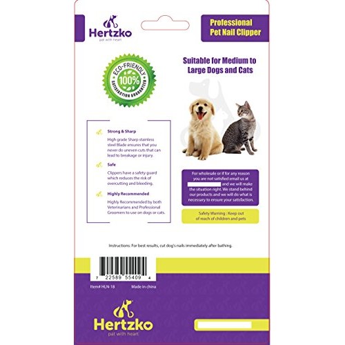 Dog Nail clippers for Large Dogs By Hertzko, Cat Nail Clipper wit...