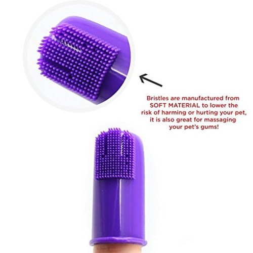 Dogs and Cat Finger Tooth Brush by Hertzko – Pk Includes 7 Finger...