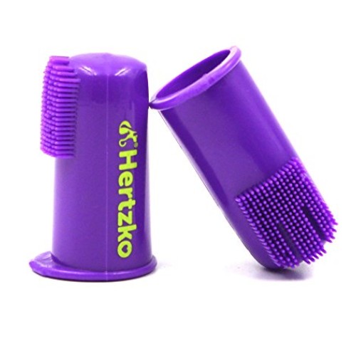 Dogs and Cat Finger Tooth Brush by Hertzko – Pk Includes 7 Finger...