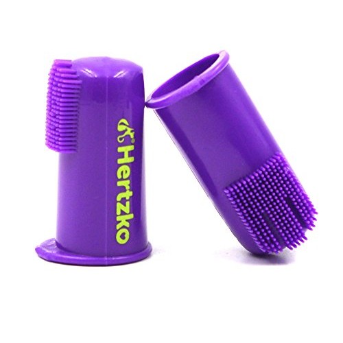 Dogs and Cat Finger Tooth Brush by Hertzko – Pk Includes 7 Finger...