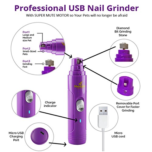Electric Dog Nail Grinder by Hertzko – Gentle, Painless Paws Groo...