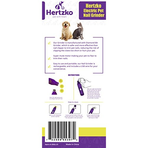 Electric Dog Nail Grinder by Hertzko – Gentle, Painless Paws Groo...