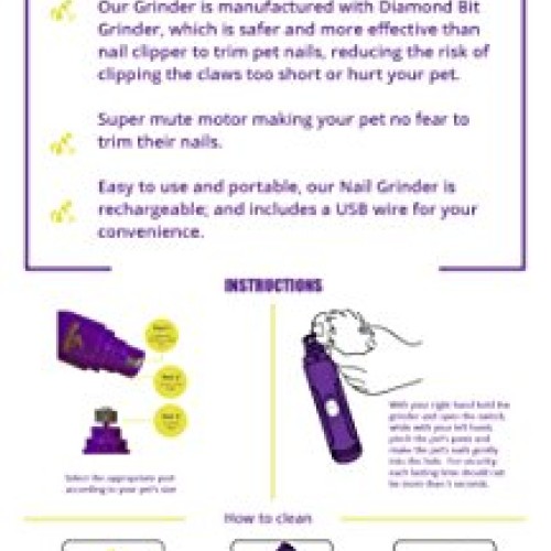 Electric Dog Nail Grinder by Hertzko – Gentle, Painless Paws Groo...