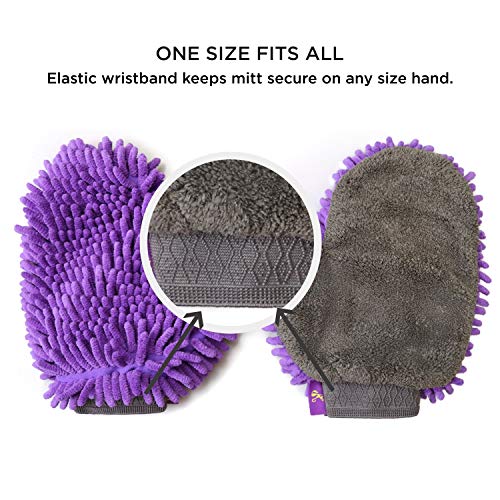 HERTZKO 2 Pack Pet Drying Towel Mitt Ultra Absorbent - Great for ...