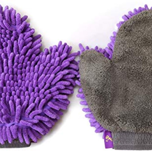 HERTZKO 2 Pack Pet Drying Towel Mitt Ultra Absorbent - Great for ...