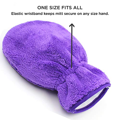 HERTZKO 2 Pack Pet Towel Glove - Ultra Absorbent Microfiber Mater...