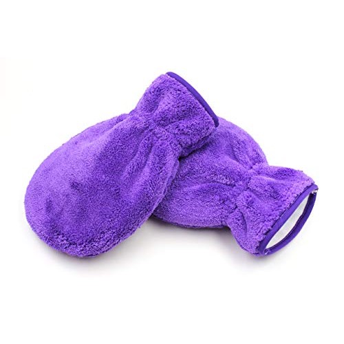 HERTZKO 2 Pack Pet Towel Glove - Ultra Absorbent Microfiber Mater...