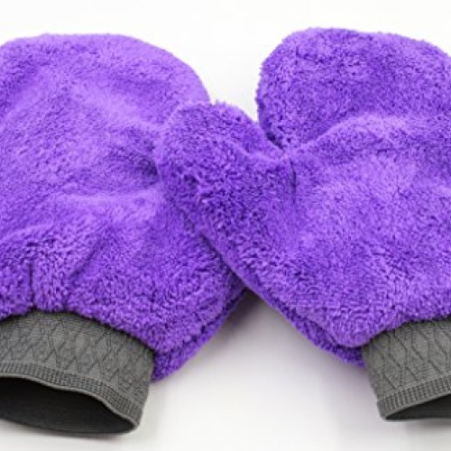 HERTZKO 2 Pack Pet Towel Glove - Ultra Absorbent Microfiber Mater...